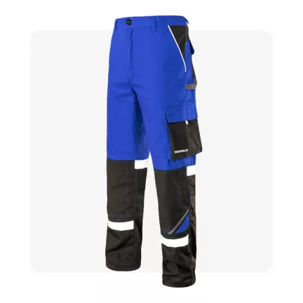 PROFESSIONAL láthatósági kék munkaruha derekas nadrág