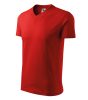 MALFINI V- NECK 100 % pamut V-nyakú póló PIROS