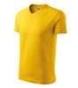 MALFINI V- NECK 100 % pamut V-nyakú póló SÁRGA