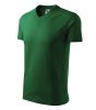 MALFINI V- NECK 100 % pamut V-nyakú póló ÜVEGZÖLD