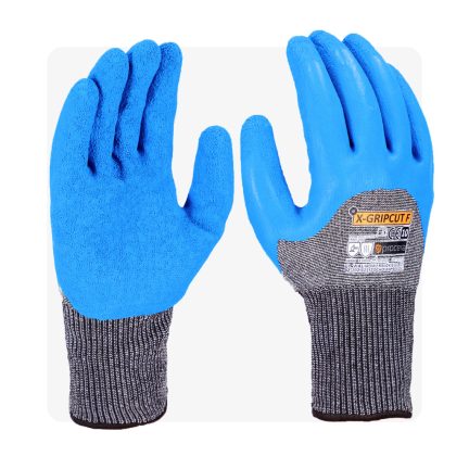 GRIPCUT vágásbiztos latex mártott munkavédelmi kesztyű