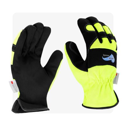 X-SELBY professzionális spandex-bőr téli kesztyű 