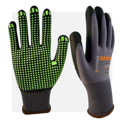 Mikrohabos NITRIL mártott pontozott munkavédelmi kesztyű