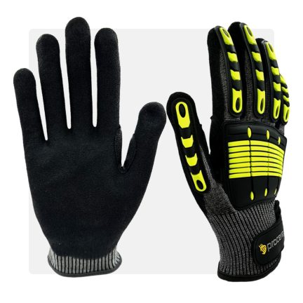   Tépőzáras vágásbiztos Nitril mártott ütődés elleni munkavédelmi kesztyű