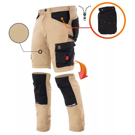 ZEUS khaki munkaruha derekas nadrág