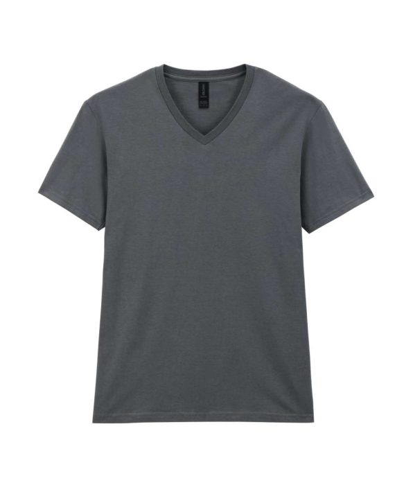 GILDAN GI64V00 100 % pamut v nyakú póló Charcoal
