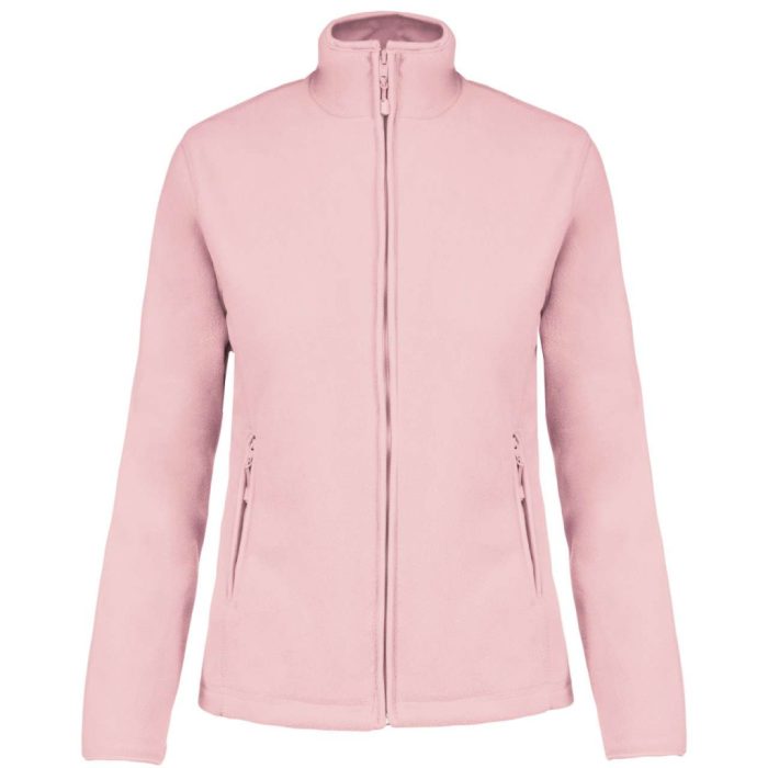 GILDAN KARIBAN 100% poliészter cipzáras polár pulóver Pale Pink