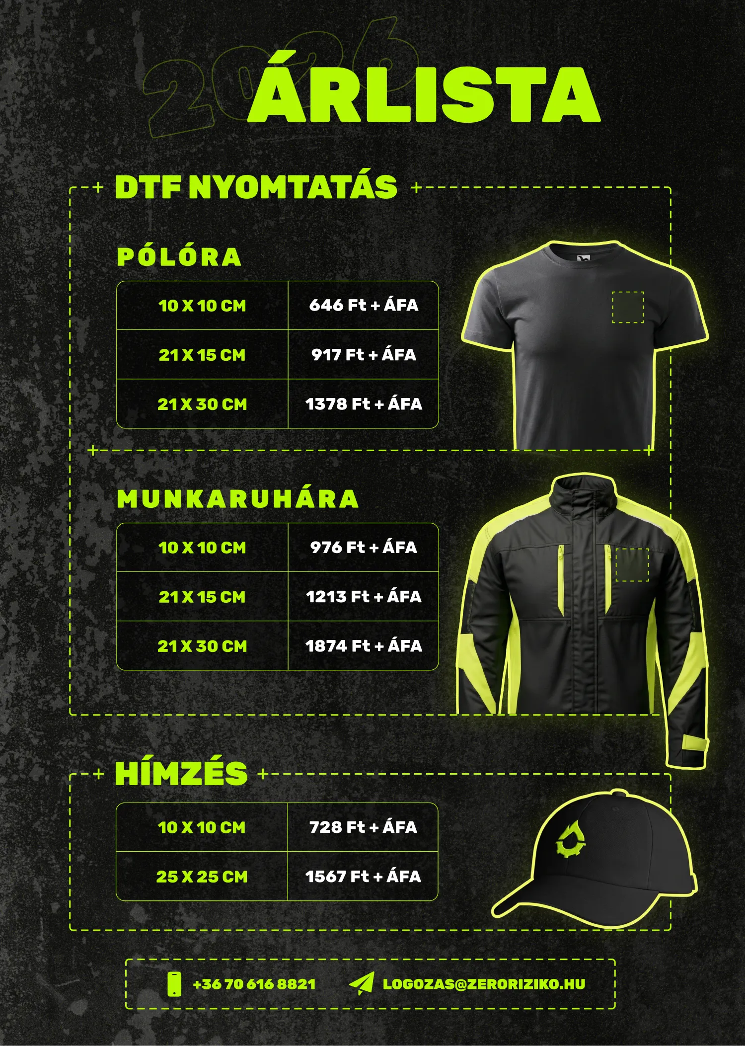 Logózás 2026-os árak